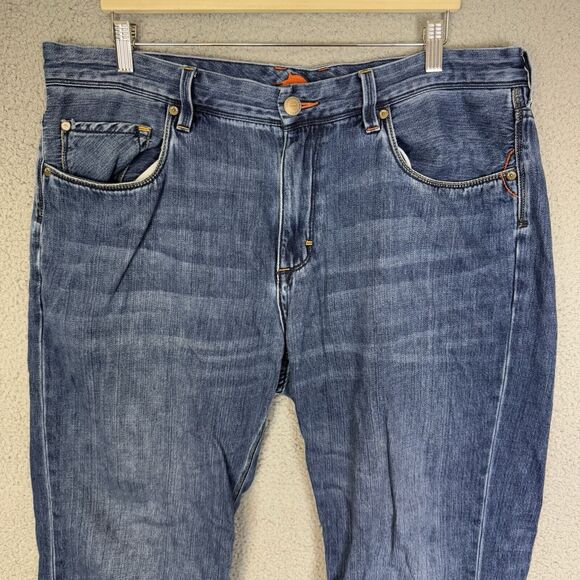 S Tommy Bahama‎ Jeans Mens 38x30 Blue Straight Leg Denim Stretch Standard - Picture 2 of 10